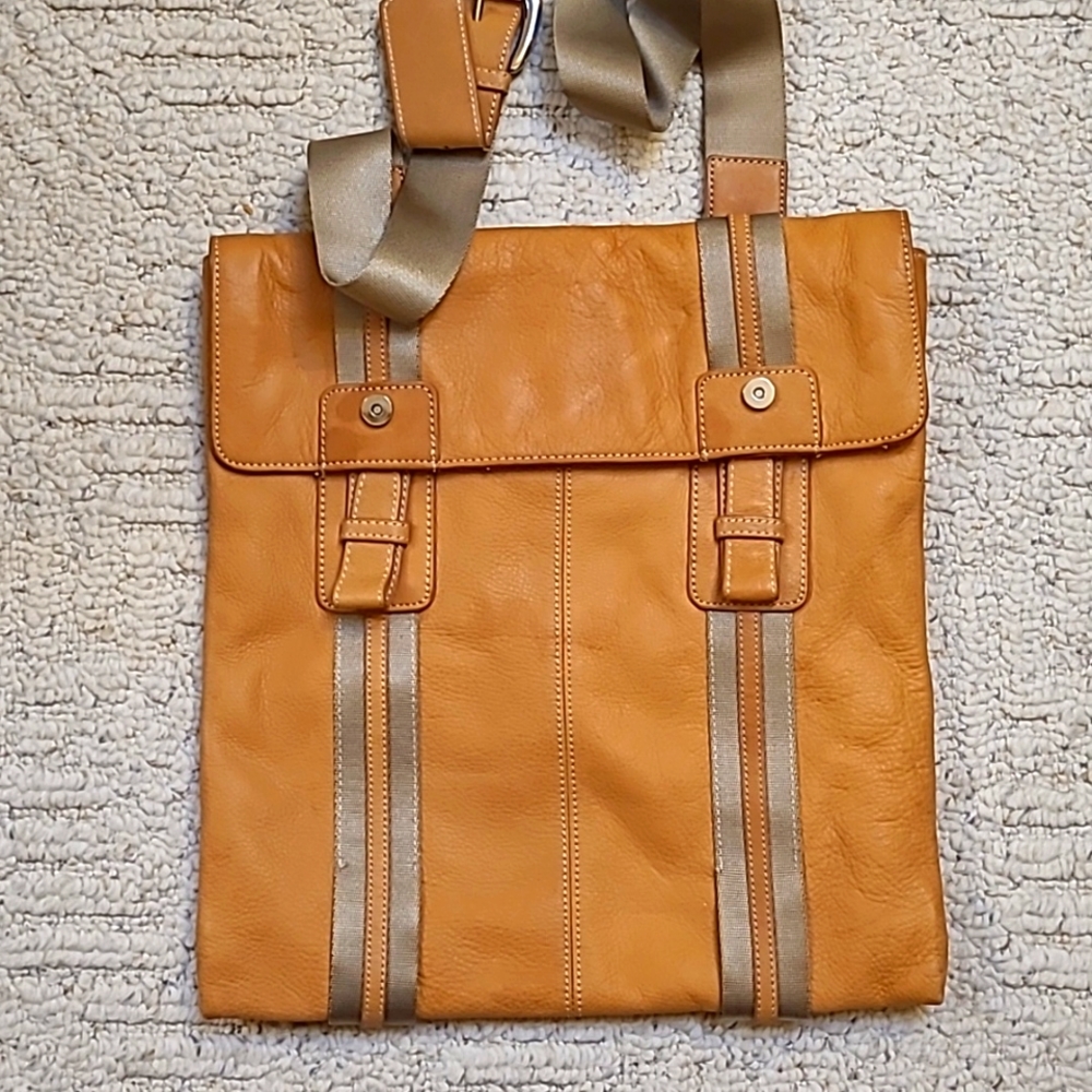 Tan leather crossbody